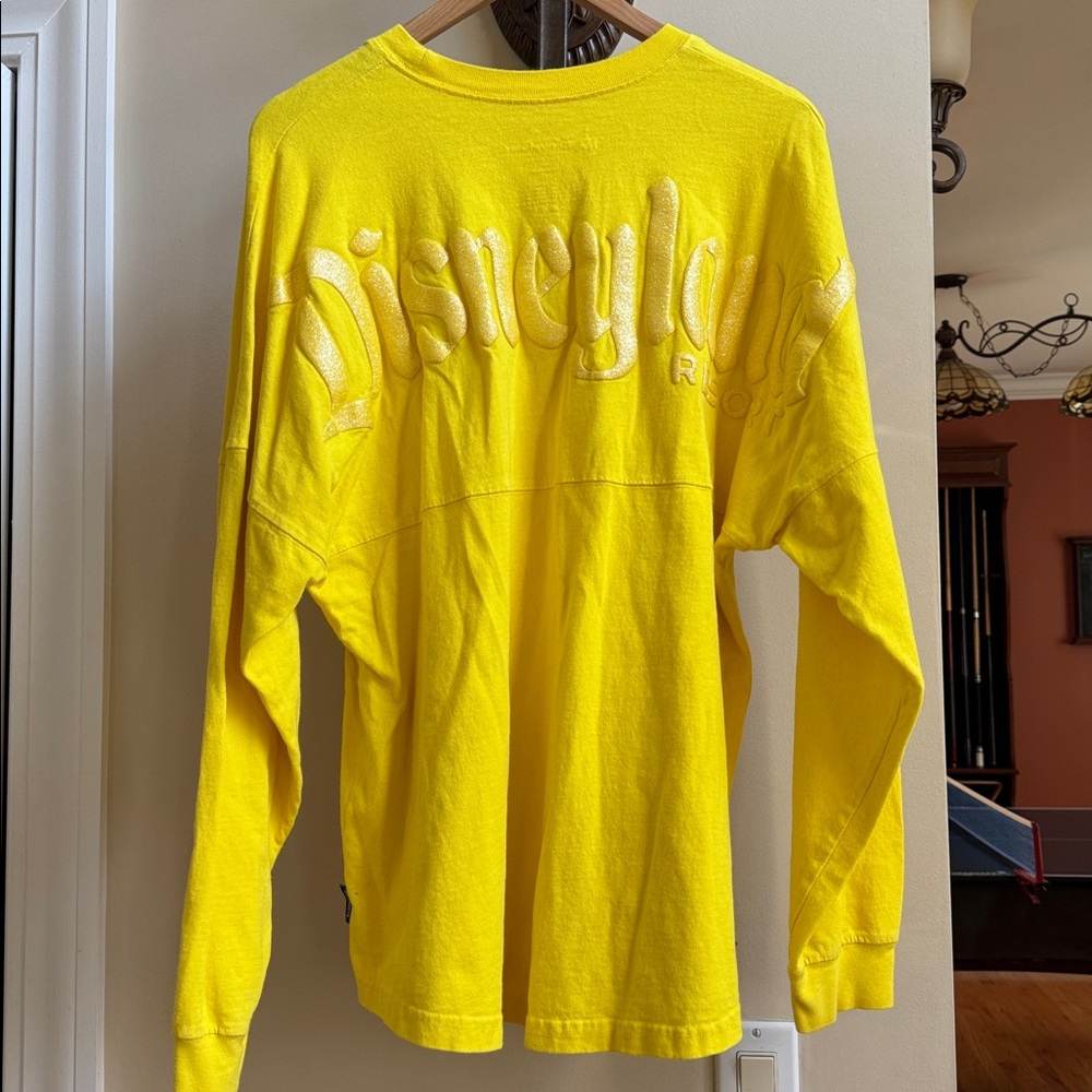 Disney Parks Disneyland Resorts Bright Yellow Long Sleeve Spirit Jersey - Picture 2 of 4